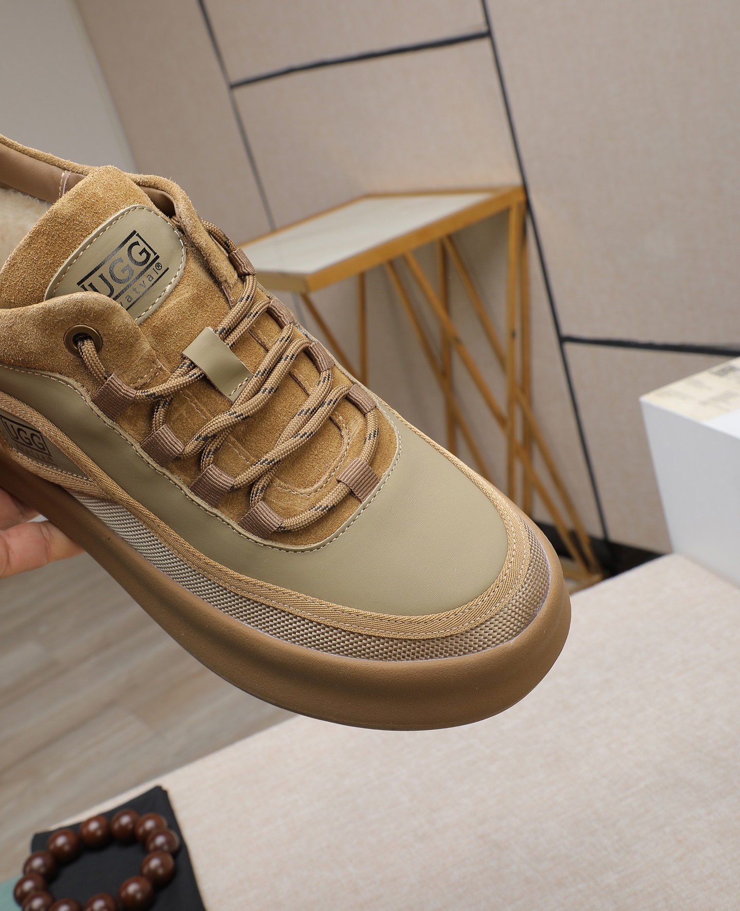 UGG Adventure High-Top Shearling-Lined Sneakers