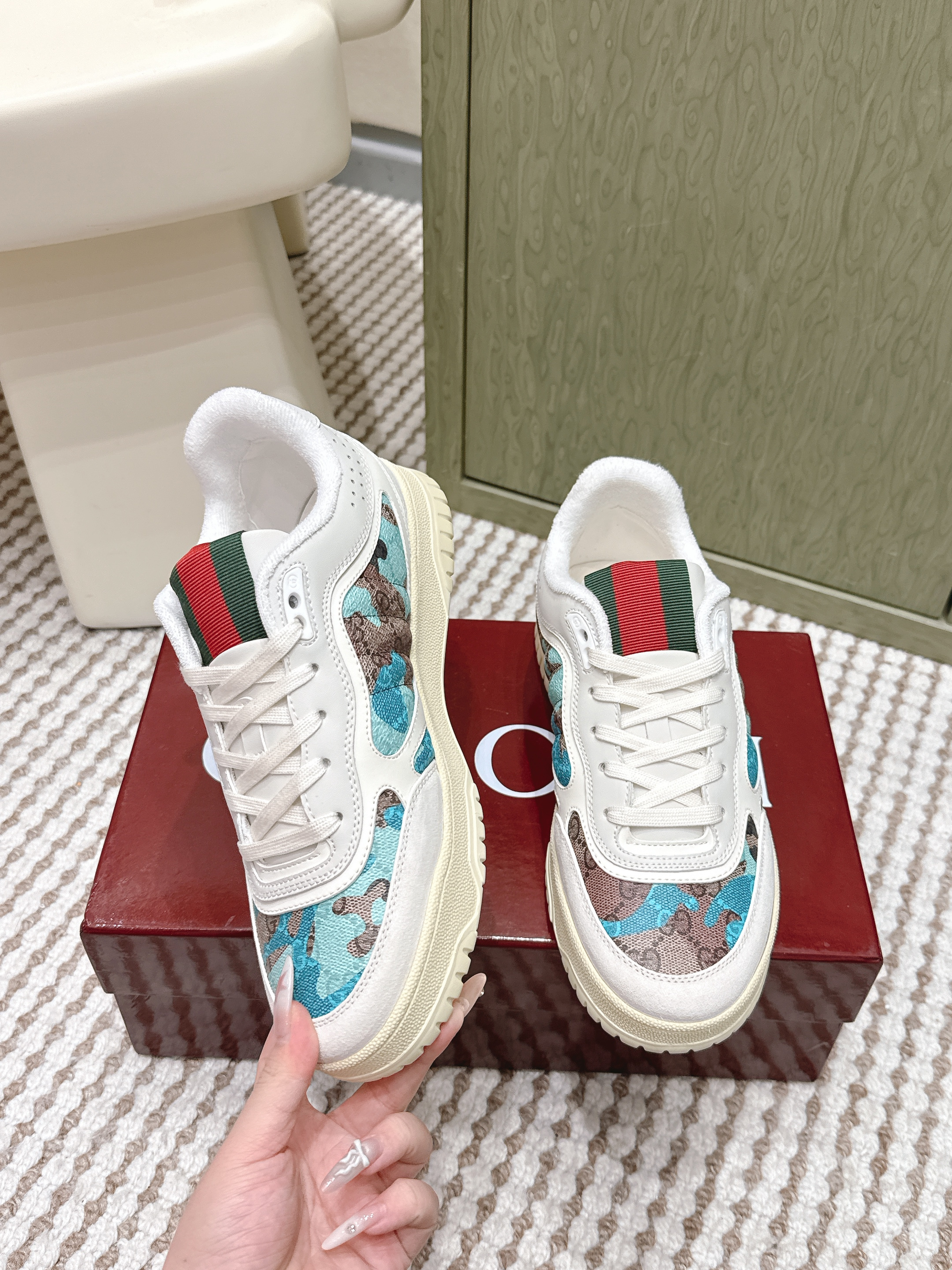 Gucci New Arrival Couple's Thick-Sole Casual Sneakers