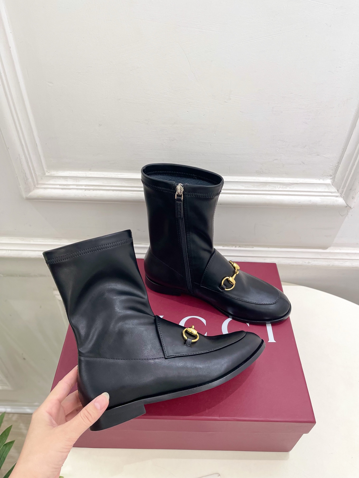 Gucci Fall Winter 2025 Collection Classic Horsebit Loafer Stretch Ankle Boots