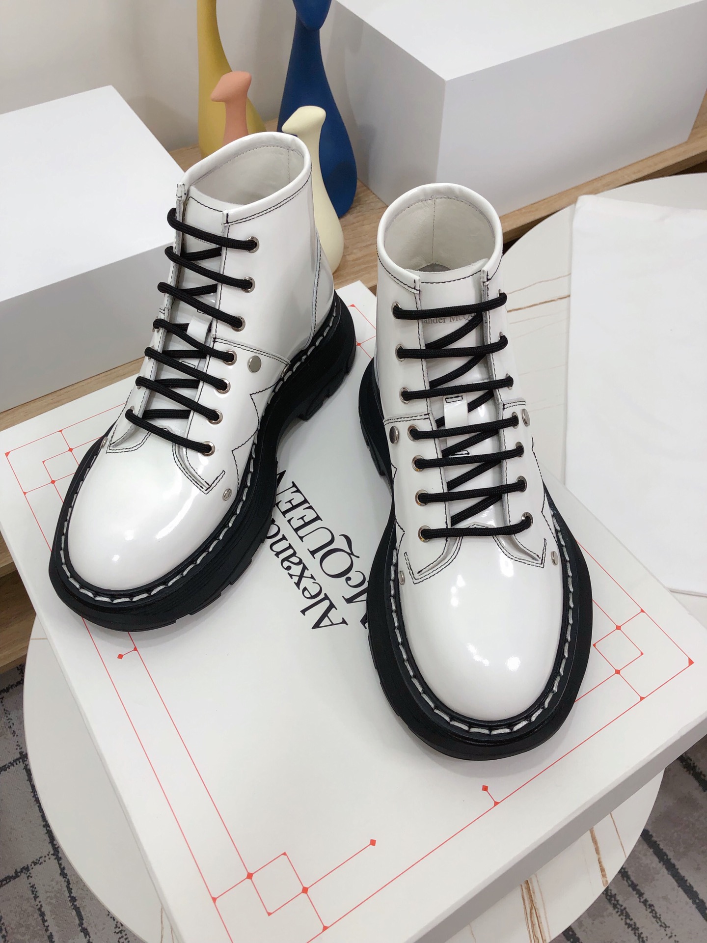 Alexander McQueen Tread Slick Studded Boot