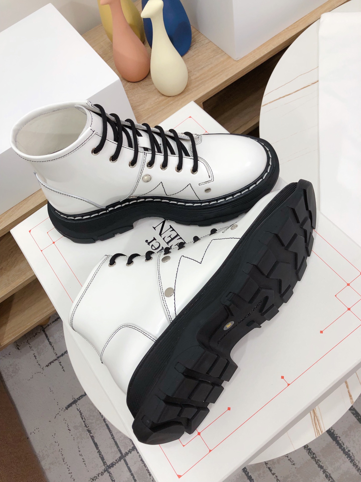 Alexander McQueen Tread Slick Studded Boot