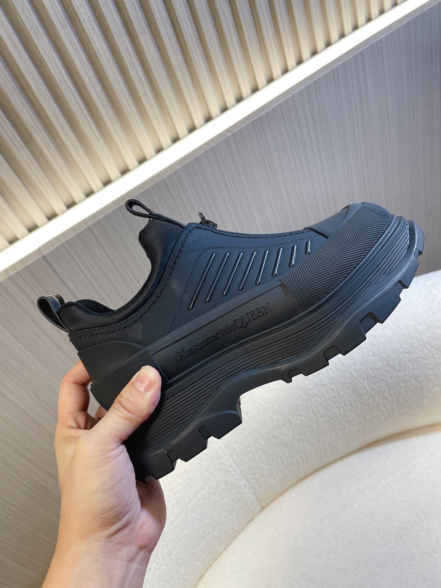 McQueen New Tread Slick Moto Functional Style Short Boots