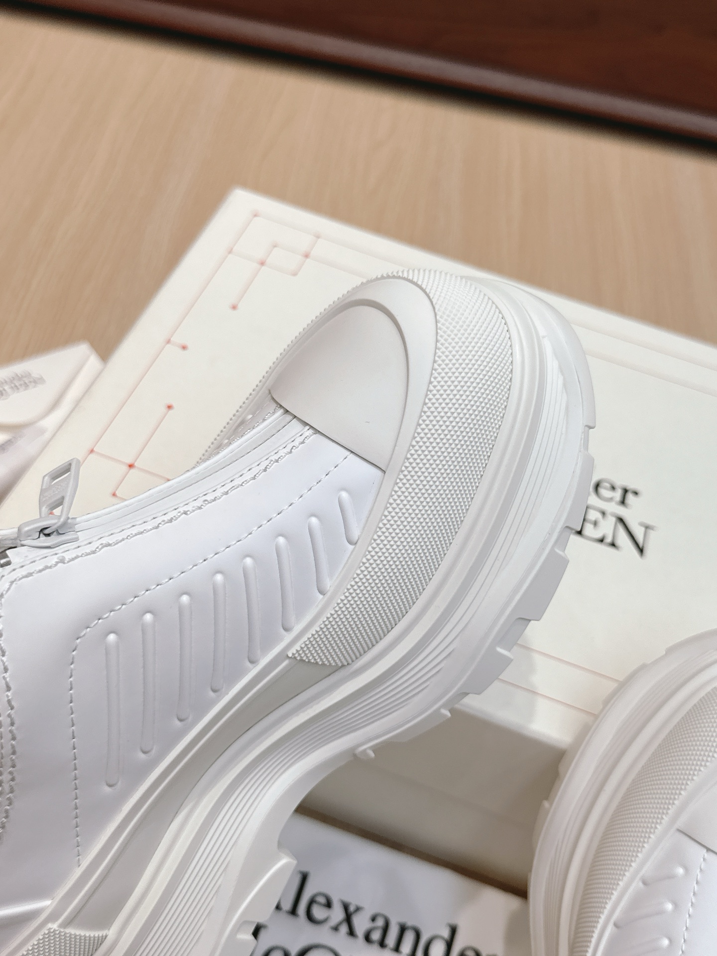 McQueen Couple Leather-Upper Zipper Casual Ankle Boots