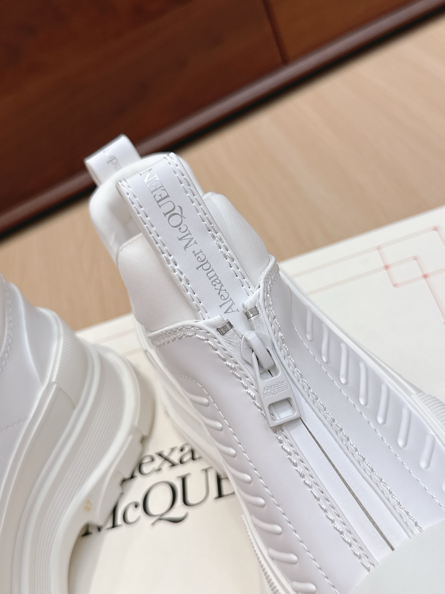 McQueen Couple Leather-Upper Zipper Casual Ankle Boots