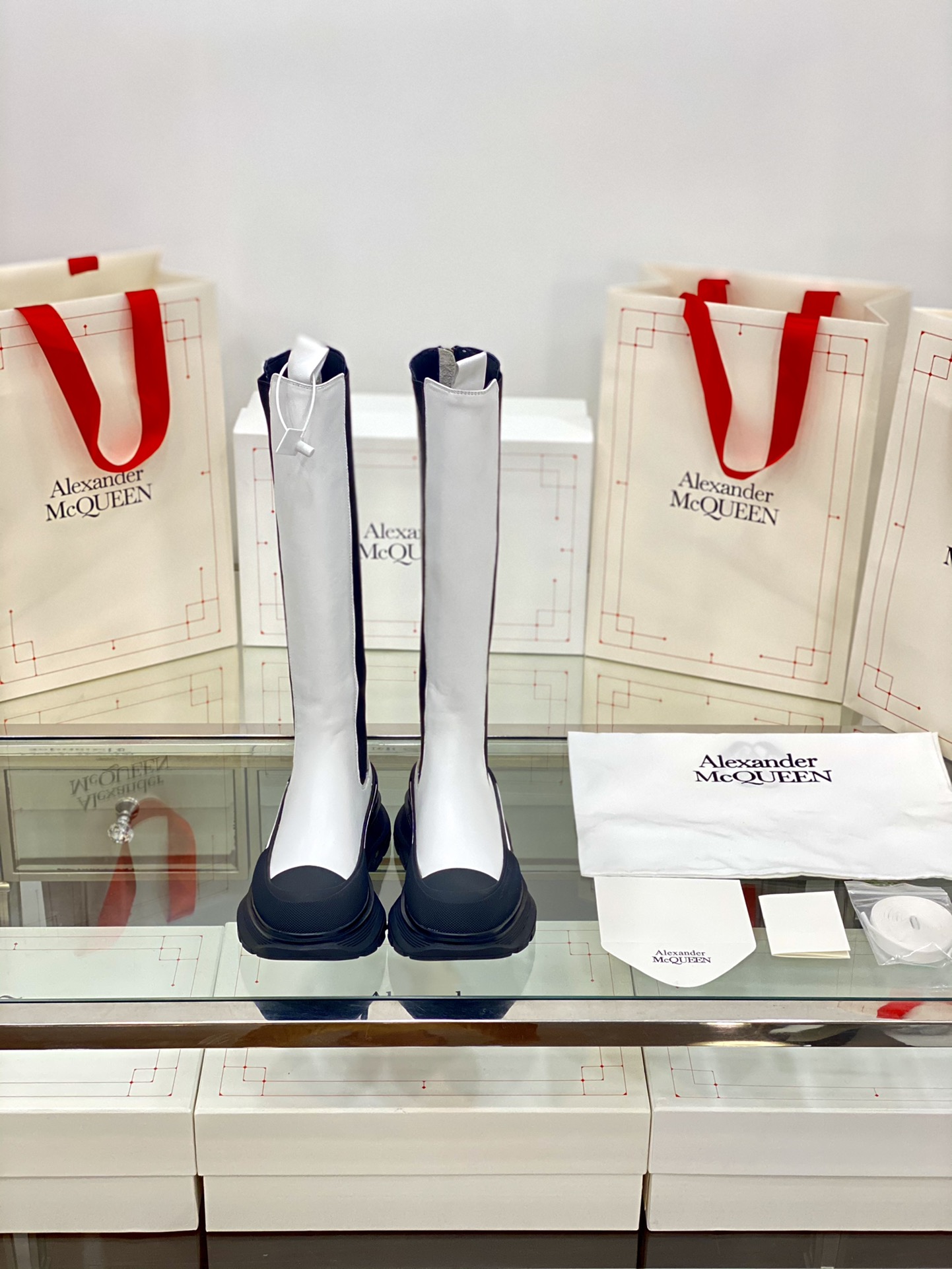 McQueen Treadslick Stretch Chelsea Thick-Sole Boots