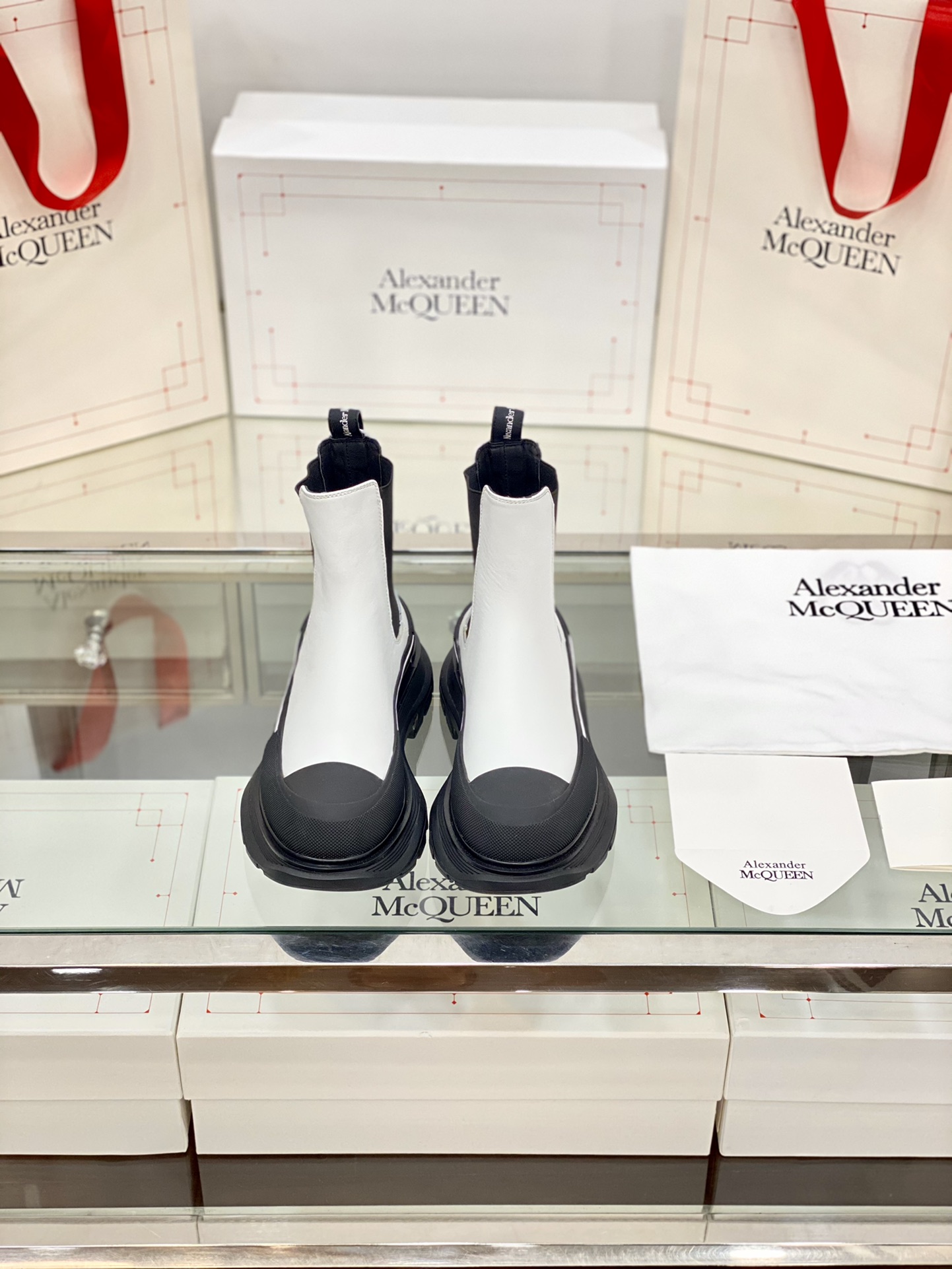 McQueen Treadslick Stretch Chelsea Thick-Sole Boots