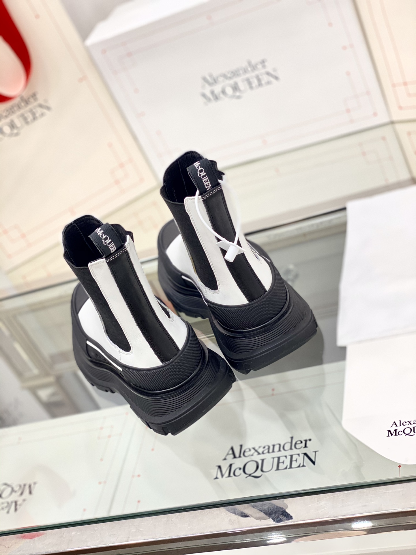 McQueen Treadslick Stretch Chelsea Thick-Sole Boots