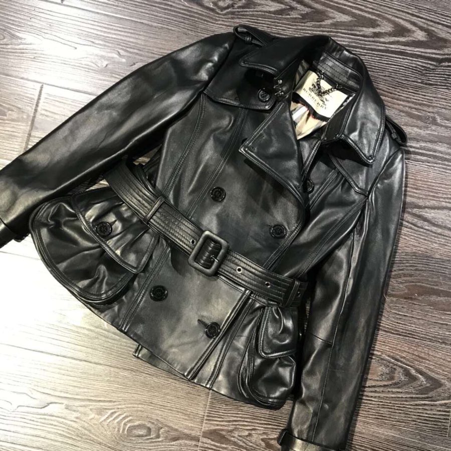 Burberry Classic Imported Lambskin Trench Coat