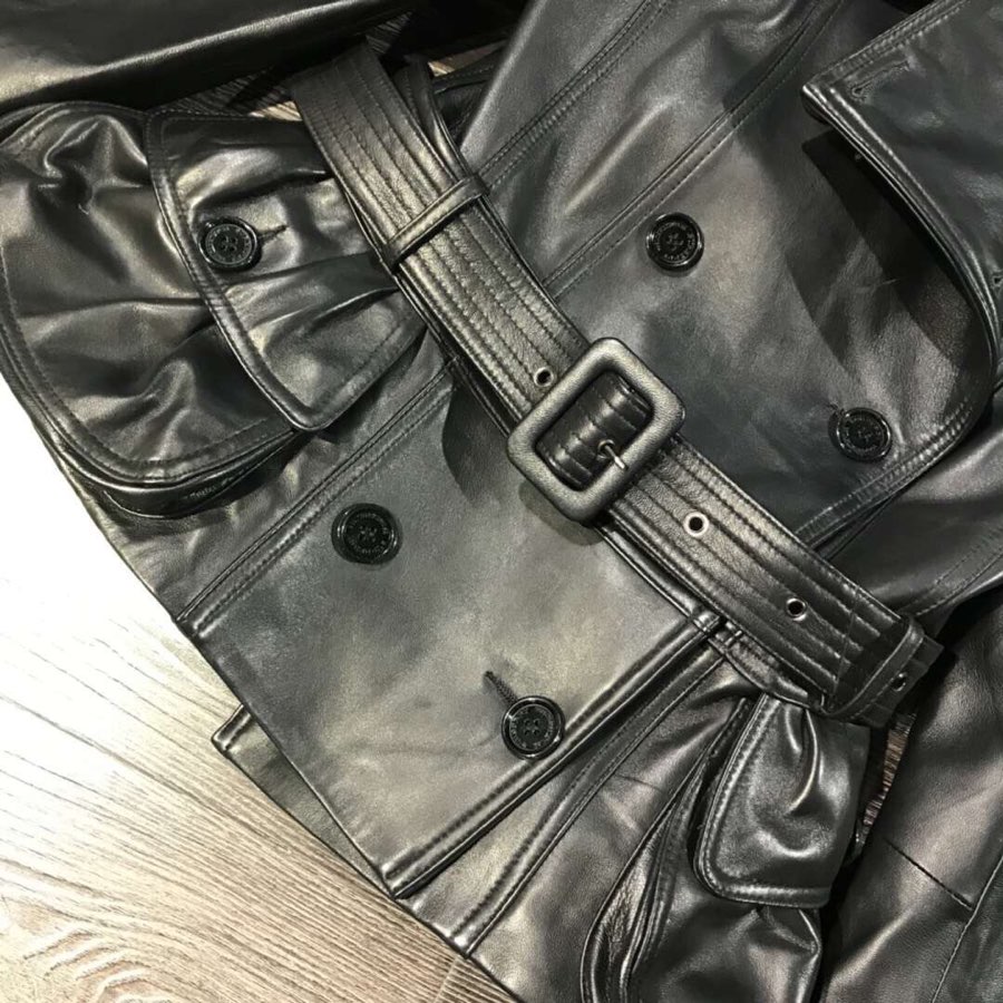 Burberry Classic Imported Lambskin Trench Coat