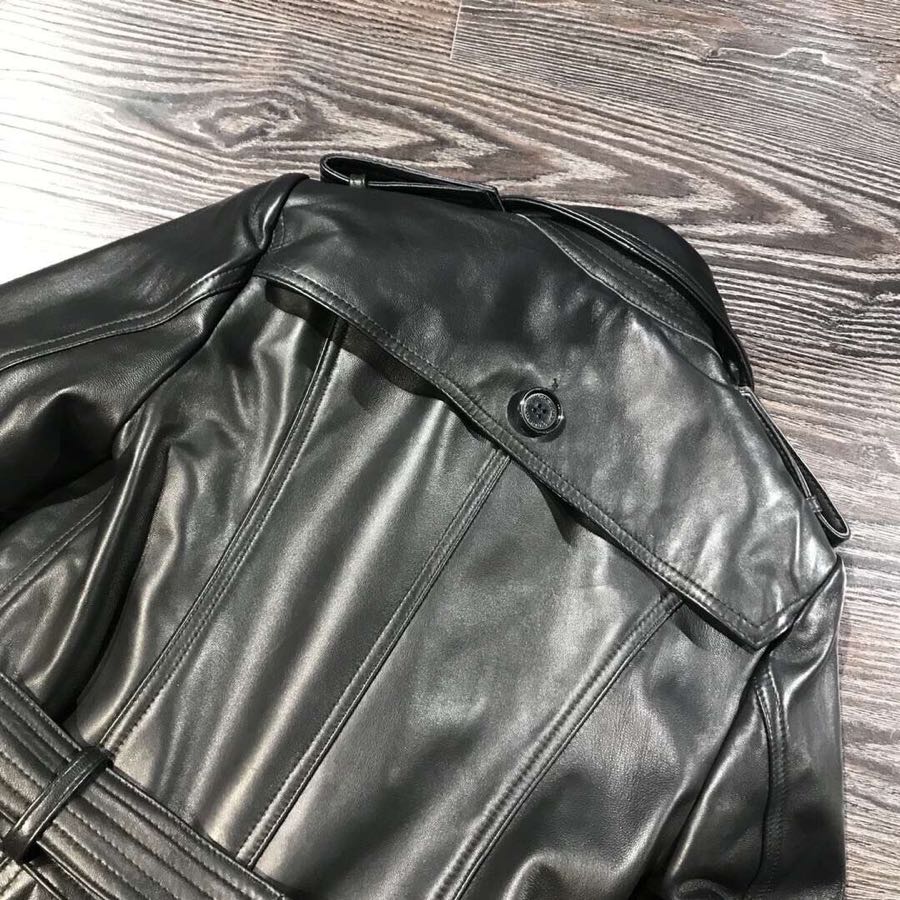 Burberry Classic Imported Lambskin Trench Coat