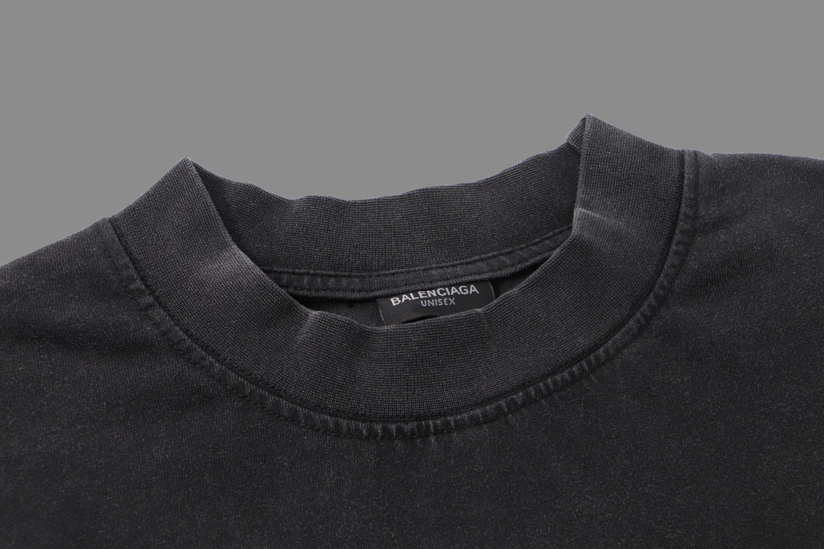 Balenciaga 2025SS Distressed-Effect Two-Piece Print Long-Sleeve T-Shirt