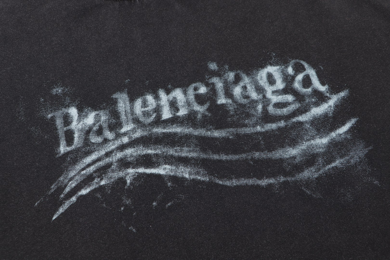 Balenciaga 2025SS Distressed-Effect Two-Piece Print Long-Sleeve T-Shirt