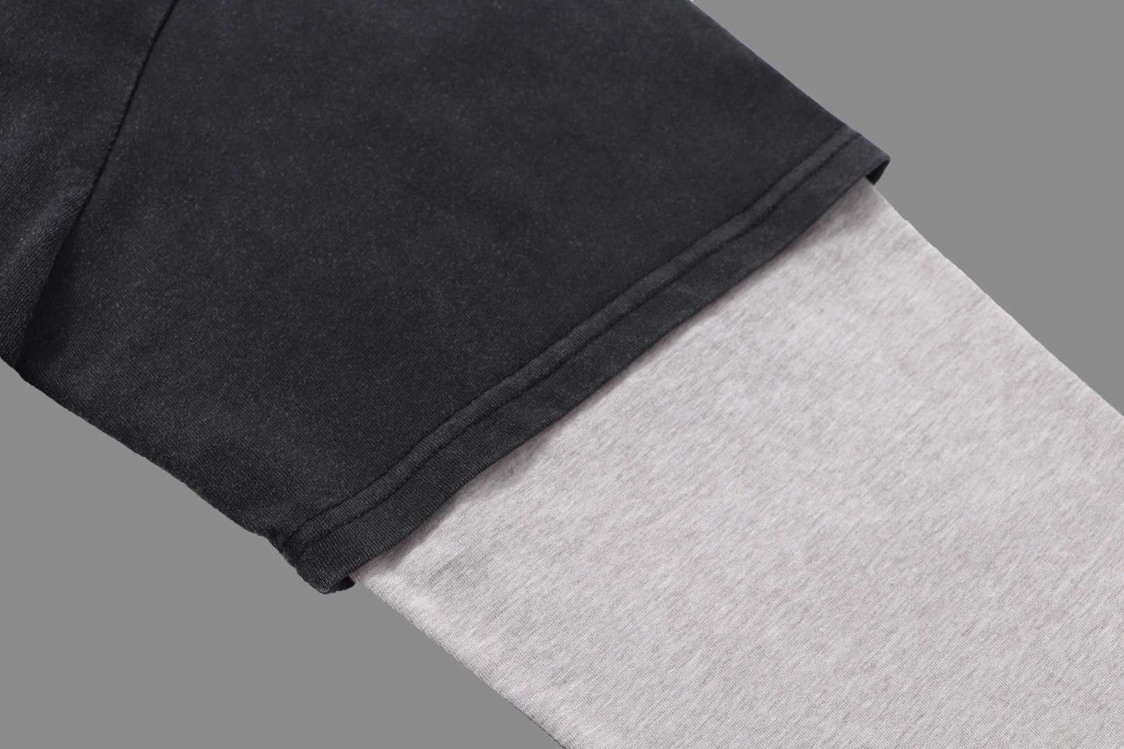 Balenciaga 2025SS Distressed-Effect Two-Piece Print Long-Sleeve T-Shirt