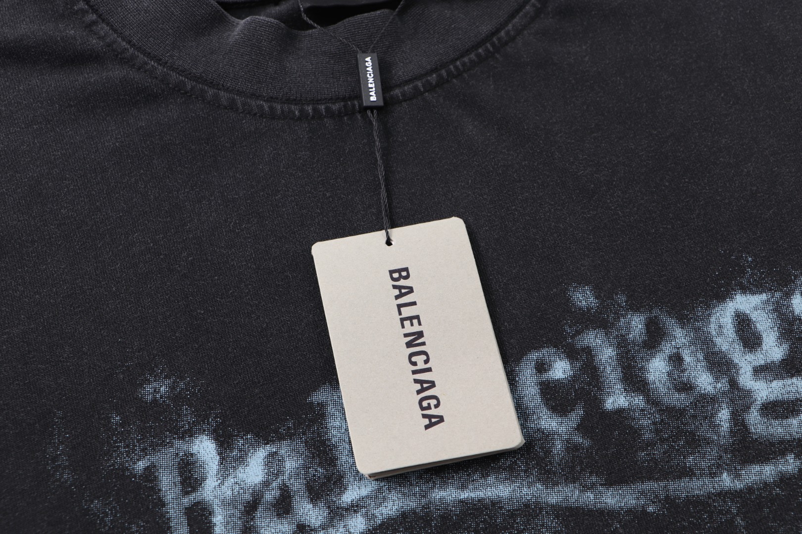 Balenciaga 2025SS Distressed-Effect Two-Piece Print Long-Sleeve T-Shirt