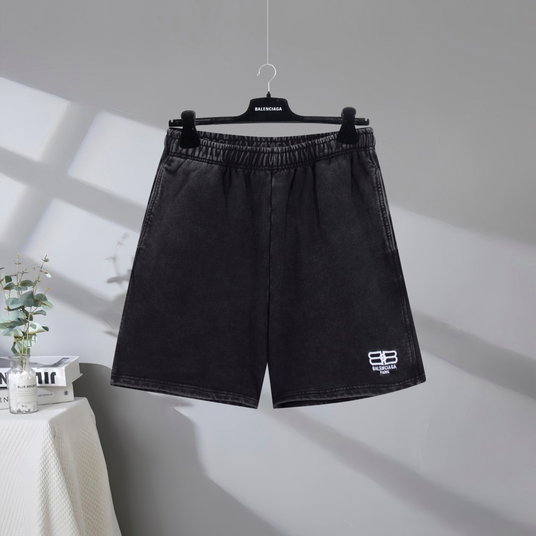 Balenciaga 2025 Spring/Summer Embroidered Distressed Shorts