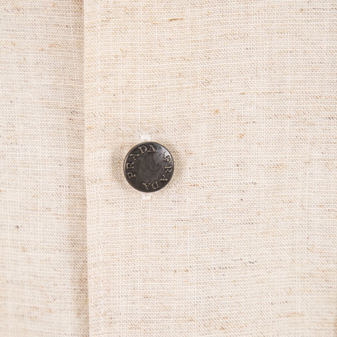 PRADA Tencel Linen-Cotton Blend Shirt