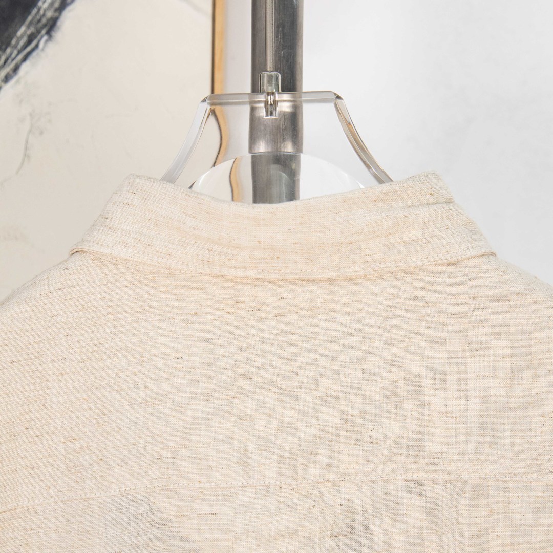 PRADA Tencel Linen-Cotton Blend Shirt