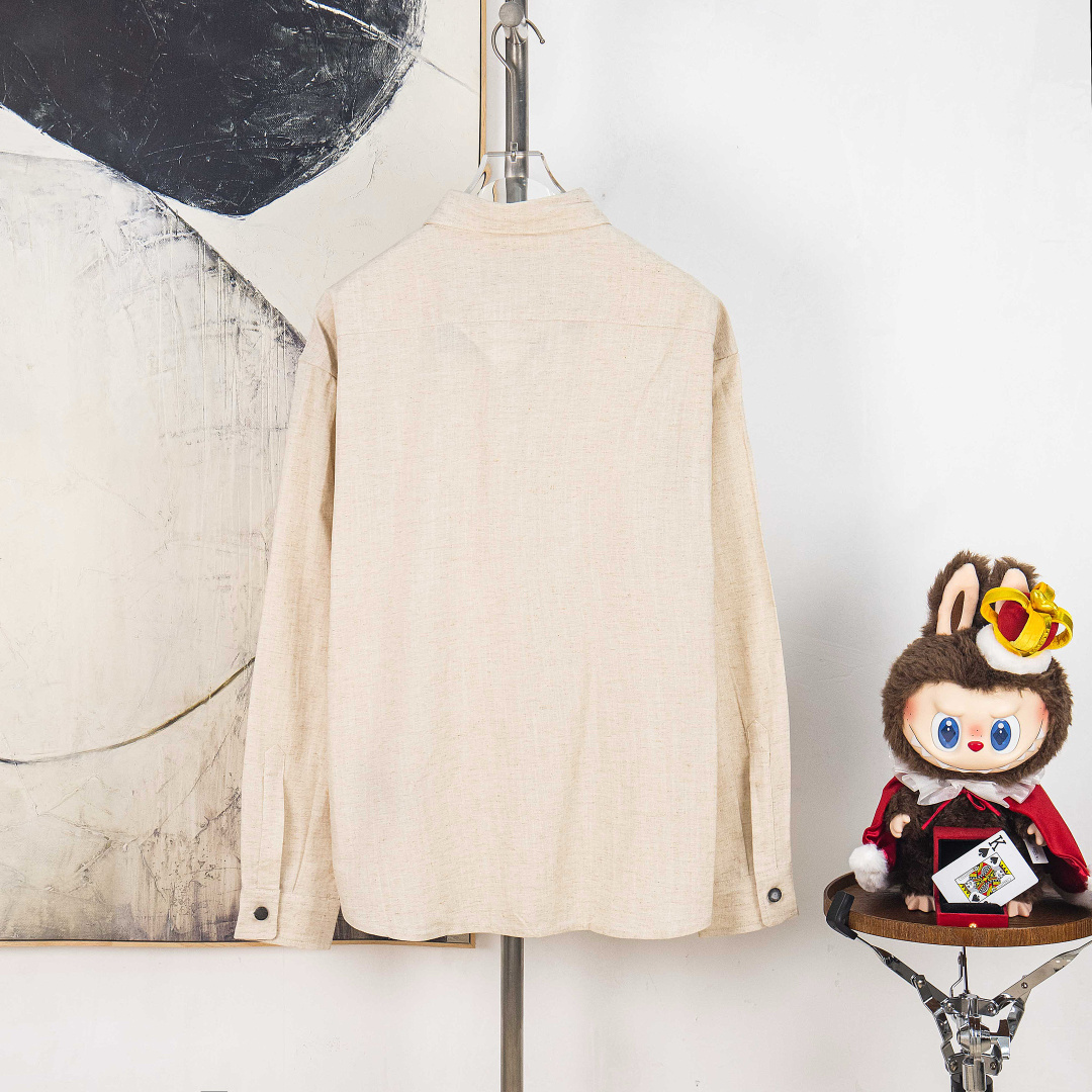 PRADA Tencel Linen-Cotton Blend Shirt