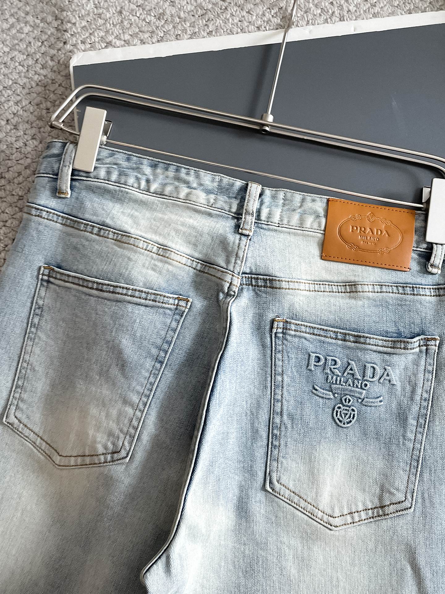 Prada 25SS Fall/Winter New Arrival Washed Denim Jeans