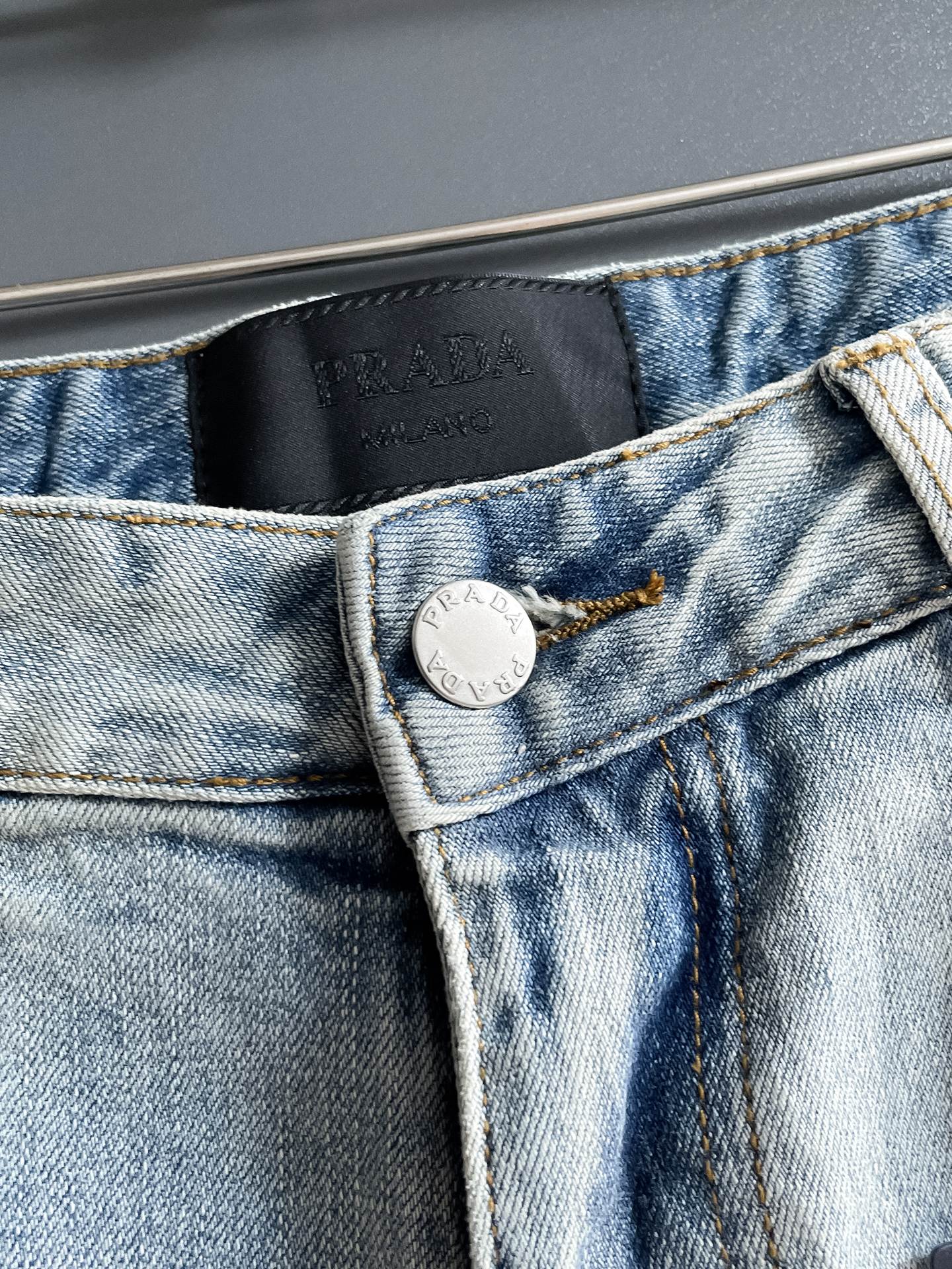 Prada 25SS Fall/Winter New Arrival Washed Denim Jeans