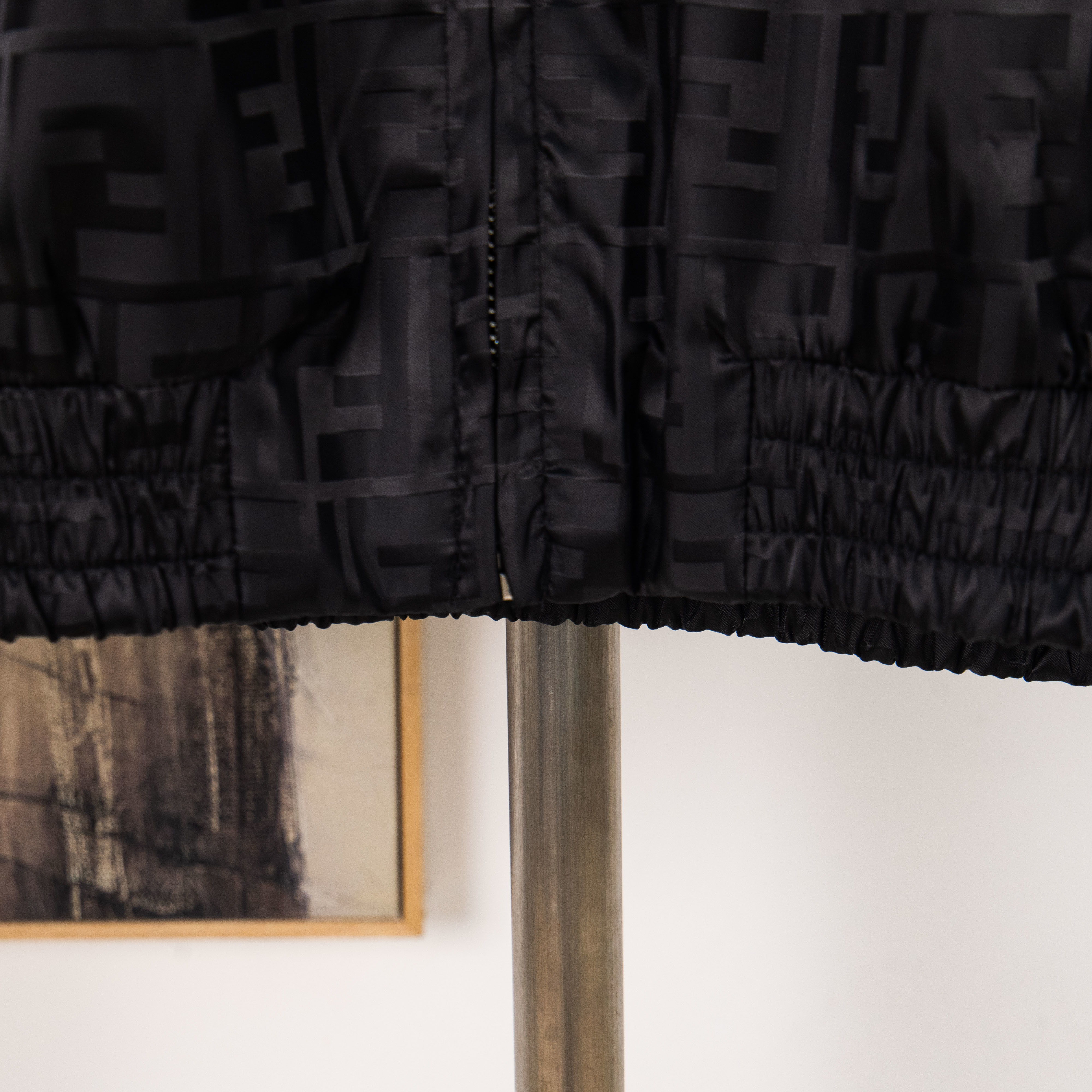 FENDI All-Over Jacquard High-Neck Cotton Jacket with Zipper