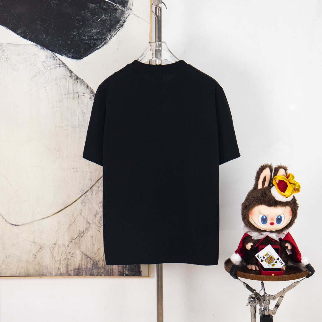 Fendi 2025 Spring/Summer New  Letter Logo Oversized Slim-Fit Casual Crew Neck Short-Sleeve T-Shirt