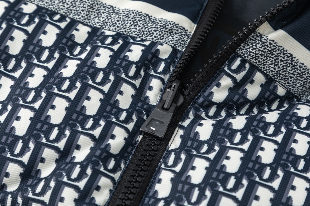 Dior Classic All-Over Print Double-Sided Reversible Hooded Down Jacket