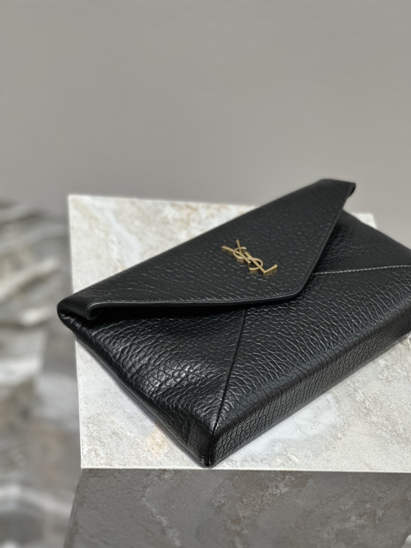 YSL【Black】 LE Envelope Clutch_ Style No.: 769307 Dimensions: 29.5×18×4.5cm
