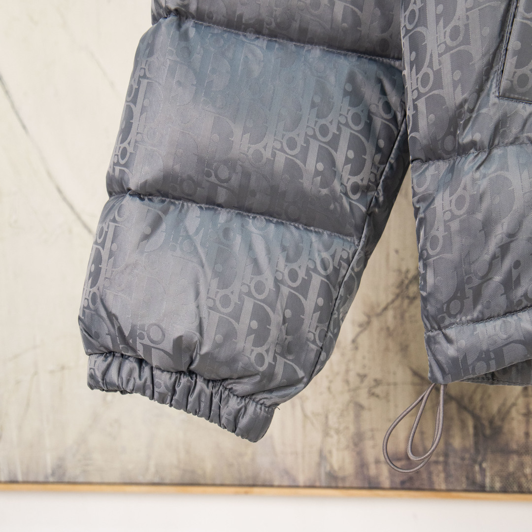 Dior Fall/Winter Oblique Monogram Quilted Collar Down Jacket