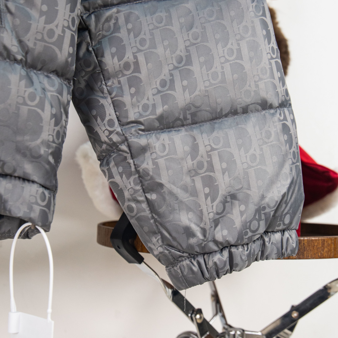 Dior Fall/Winter Oblique Monogram Quilted Collar Down Jacket
