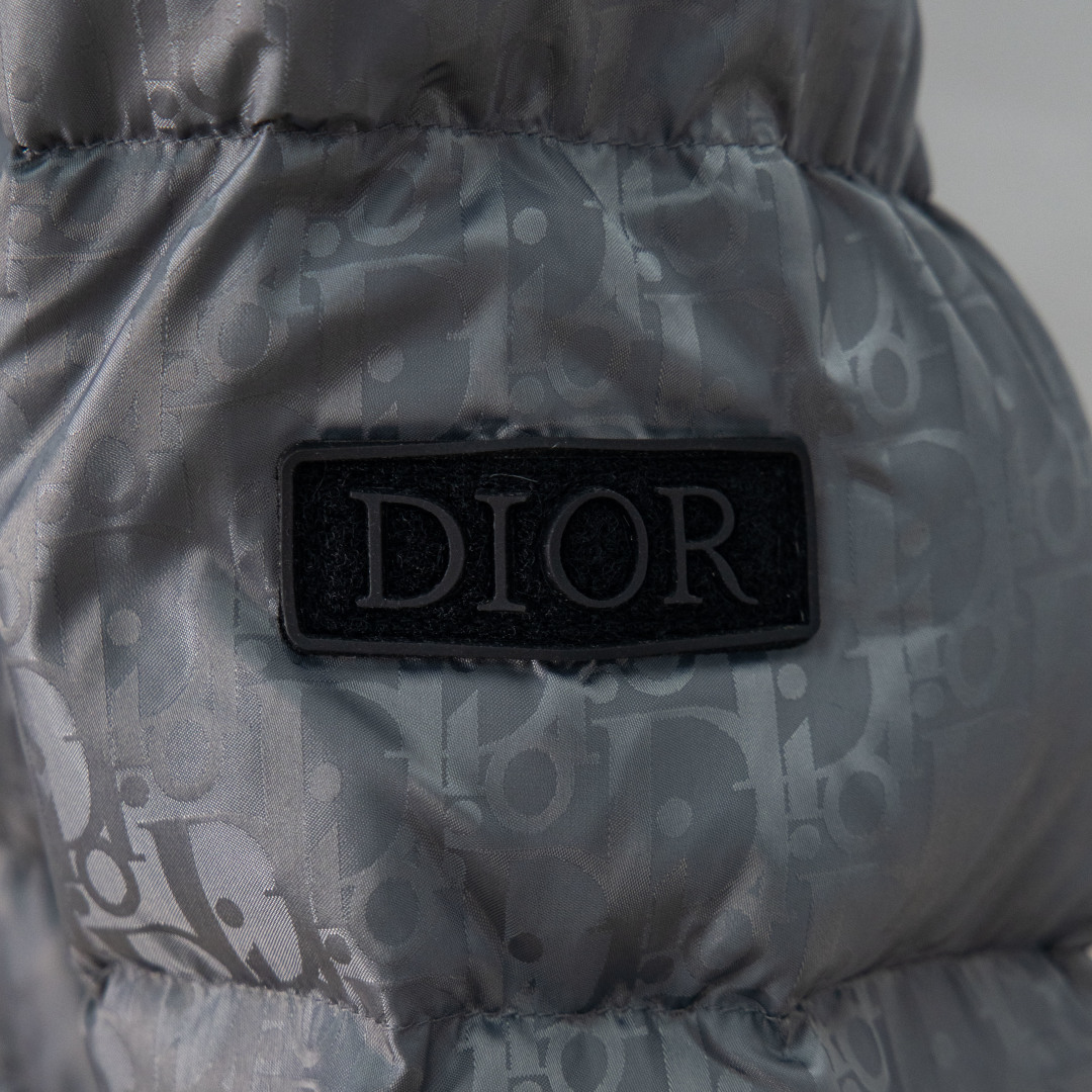 Dior Fall/Winter Oblique Monogram Quilted Collar Down Jacket