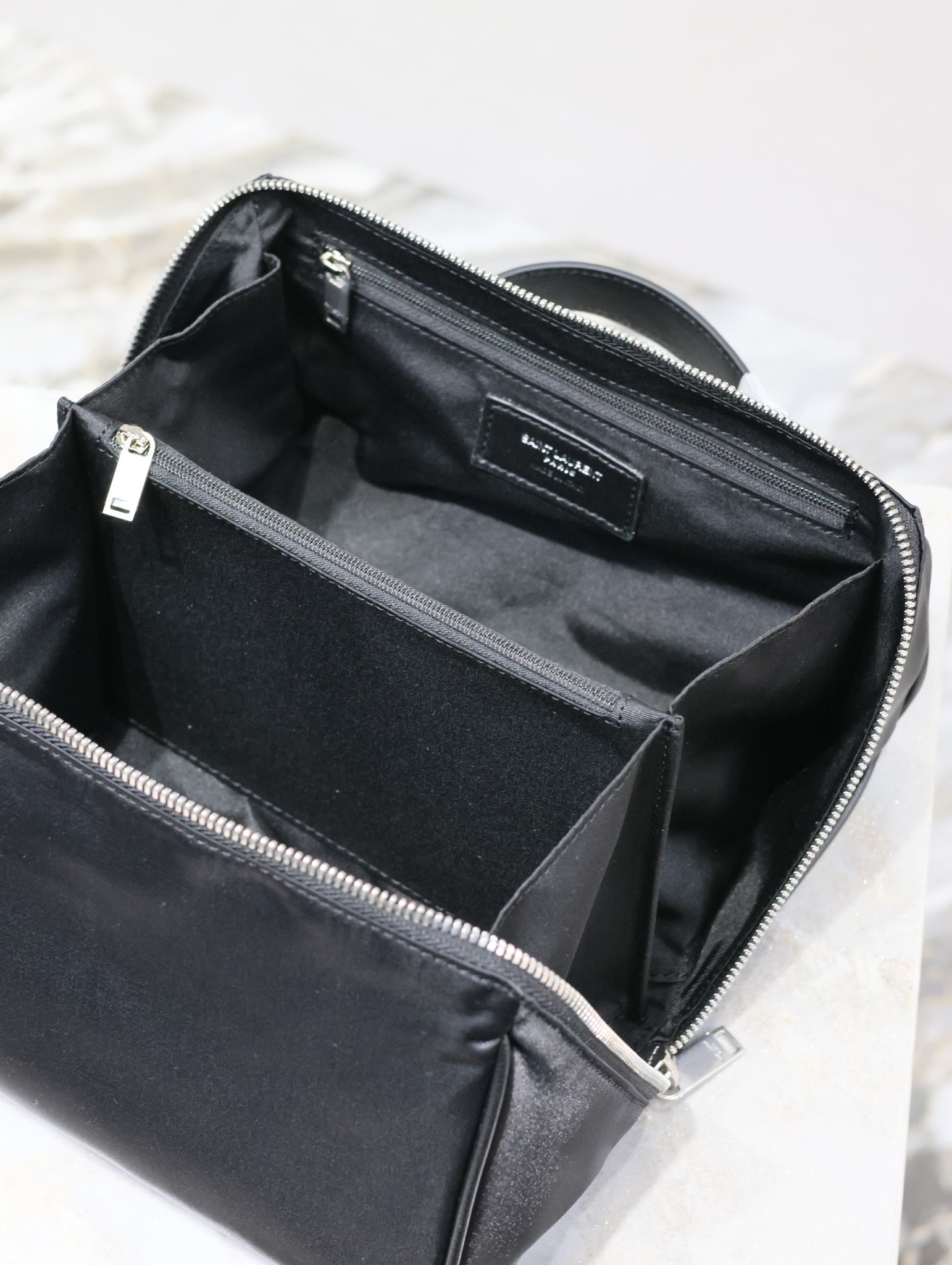 YSL【Black】Nylon GABY Cosmetic Bag Style No.: 753171 Dimensions: 21×13×13 cm