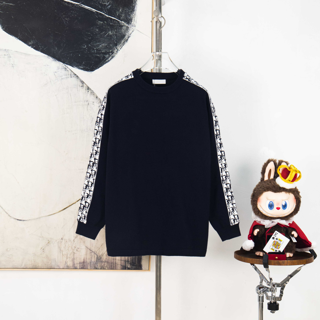 Dior Vintage Floral Ribbon Knit Sweater