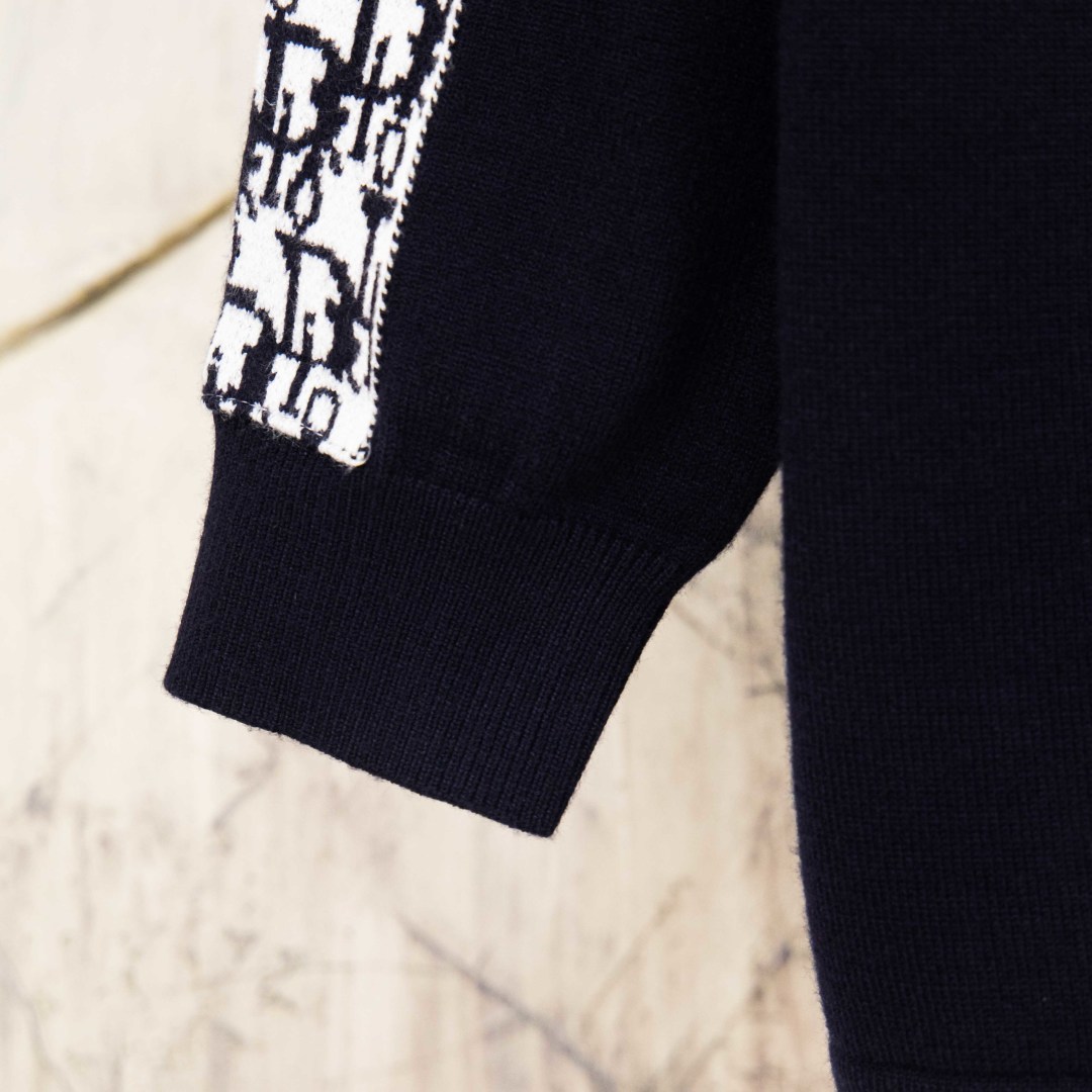 Dior Vintage Floral Ribbon Knit Sweater