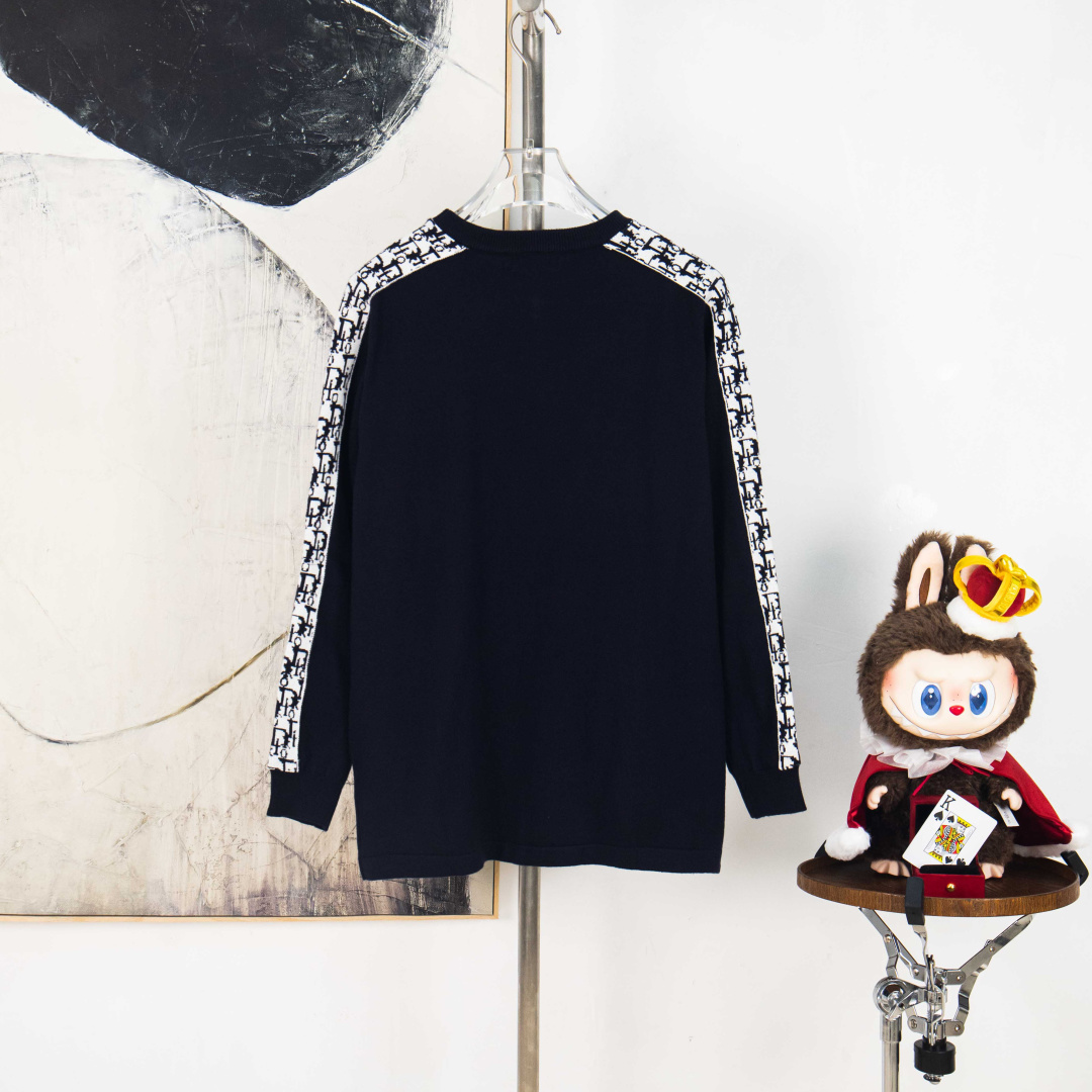 Dior Vintage Floral Ribbon Knit Sweater