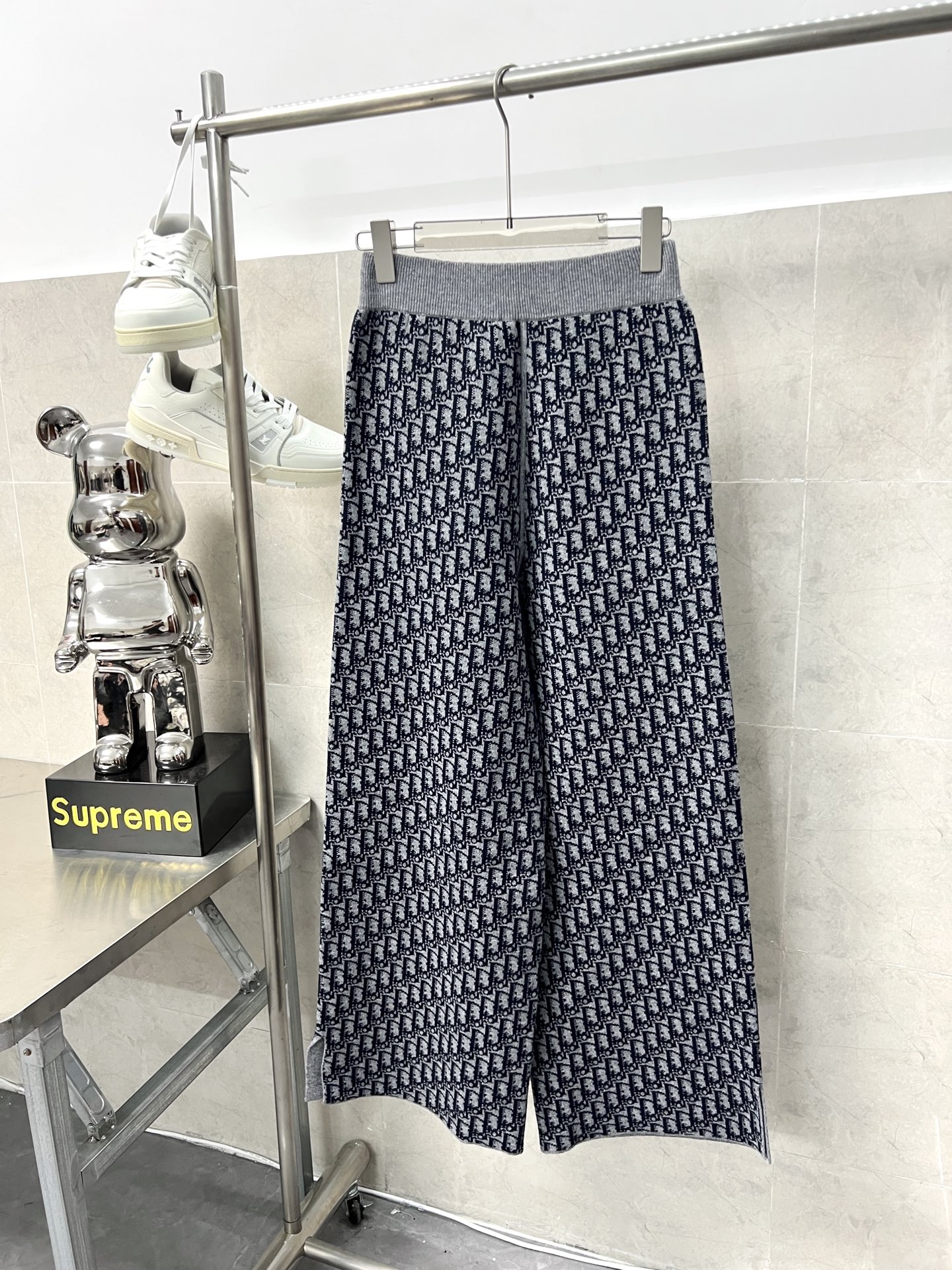 Dior Classic Monogram Reversible Jacquard Knit Pants