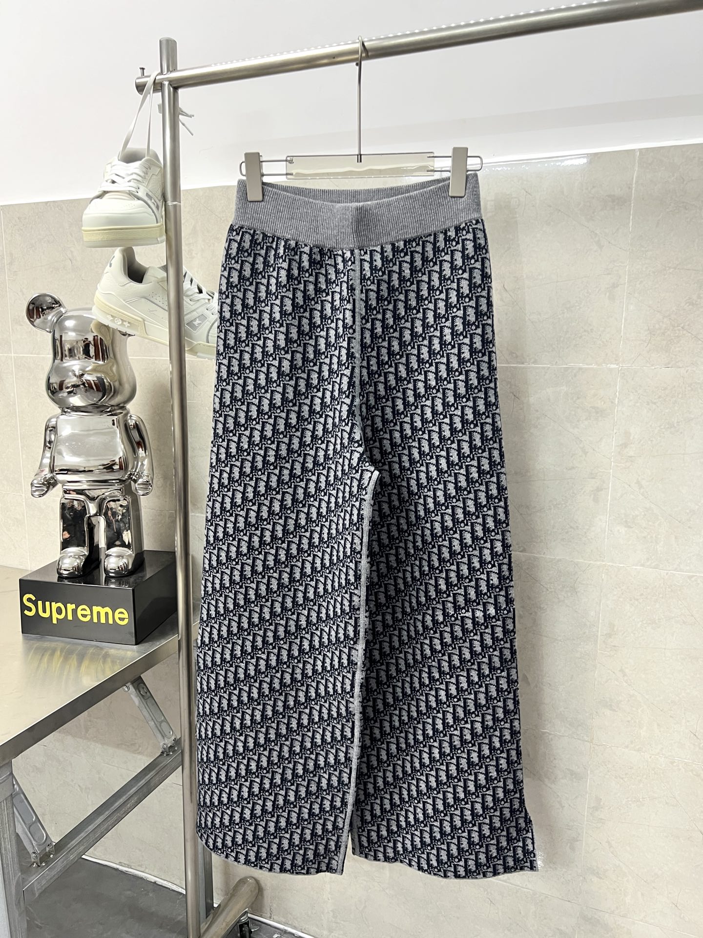 Dior Classic Monogram Reversible Jacquard Knit Pants