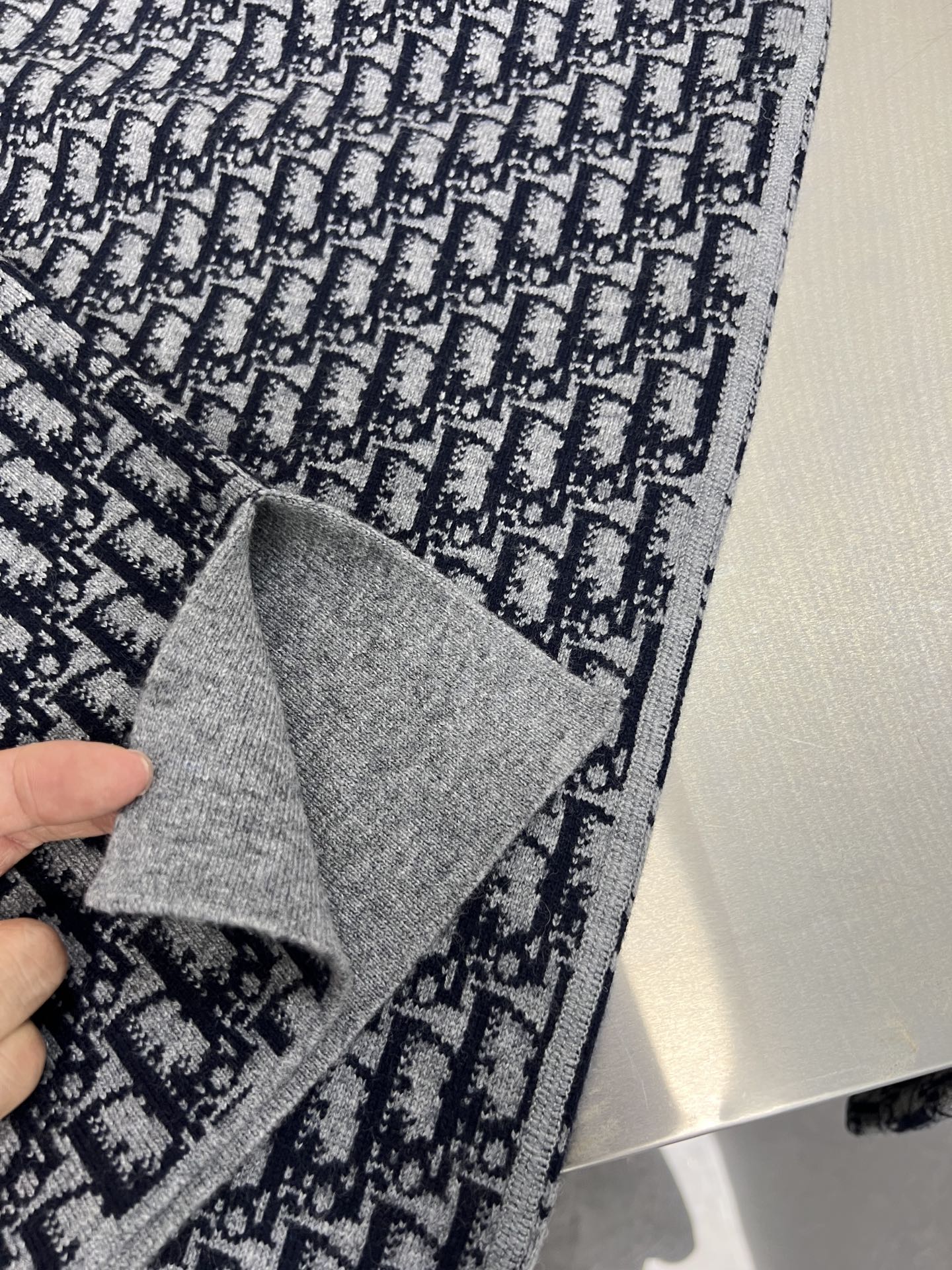 Dior Classic Monogram Reversible Jacquard Knit Pants