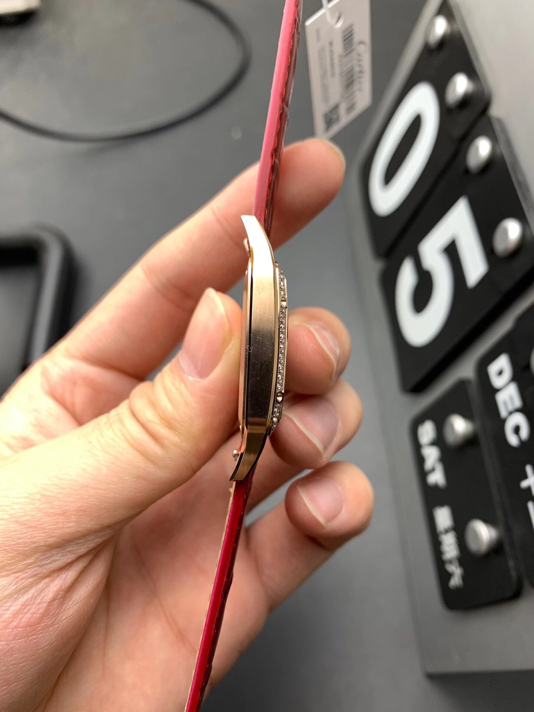 Cartier Santos de Cartier 35mm Rose Gold Diamond Bezel