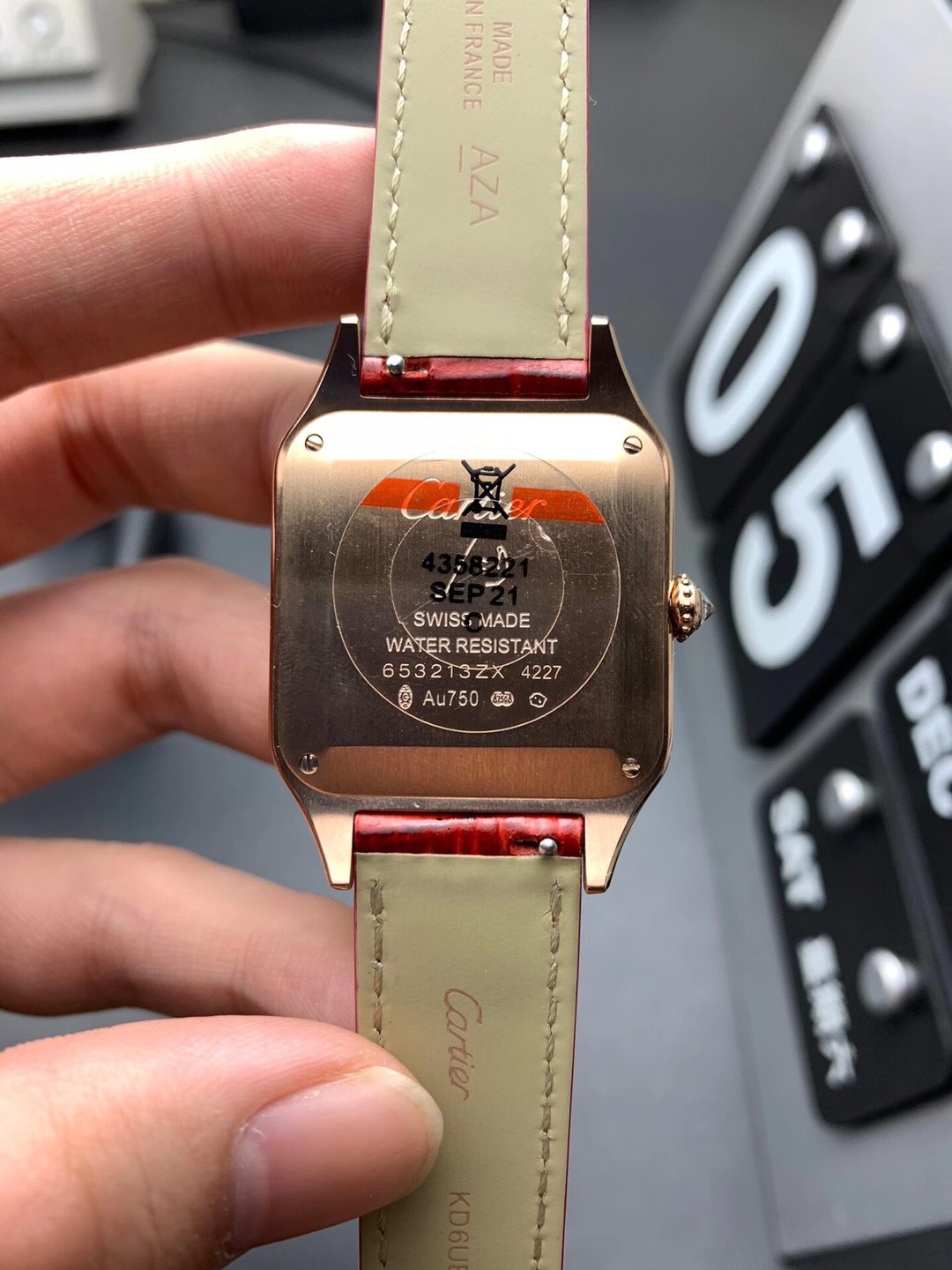 Cartier Santos de Cartier 35mm Rose Gold Diamond Bezel