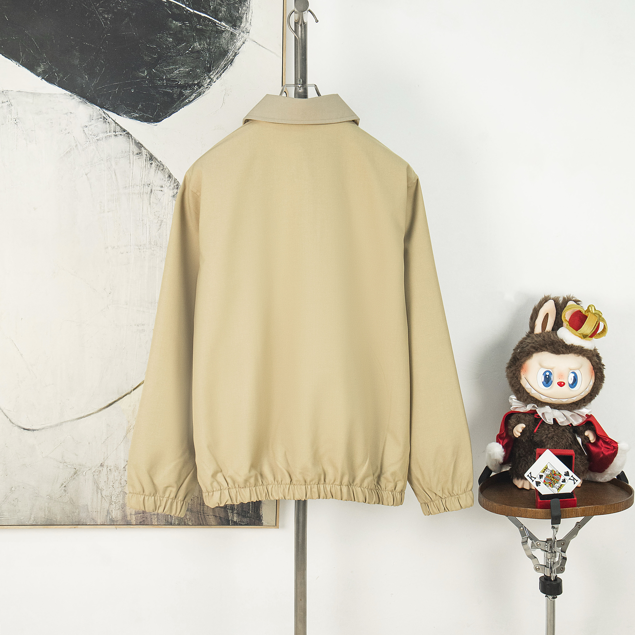 CELINE Embroidered Arc de Triomphe Zipper Lapel Jacket