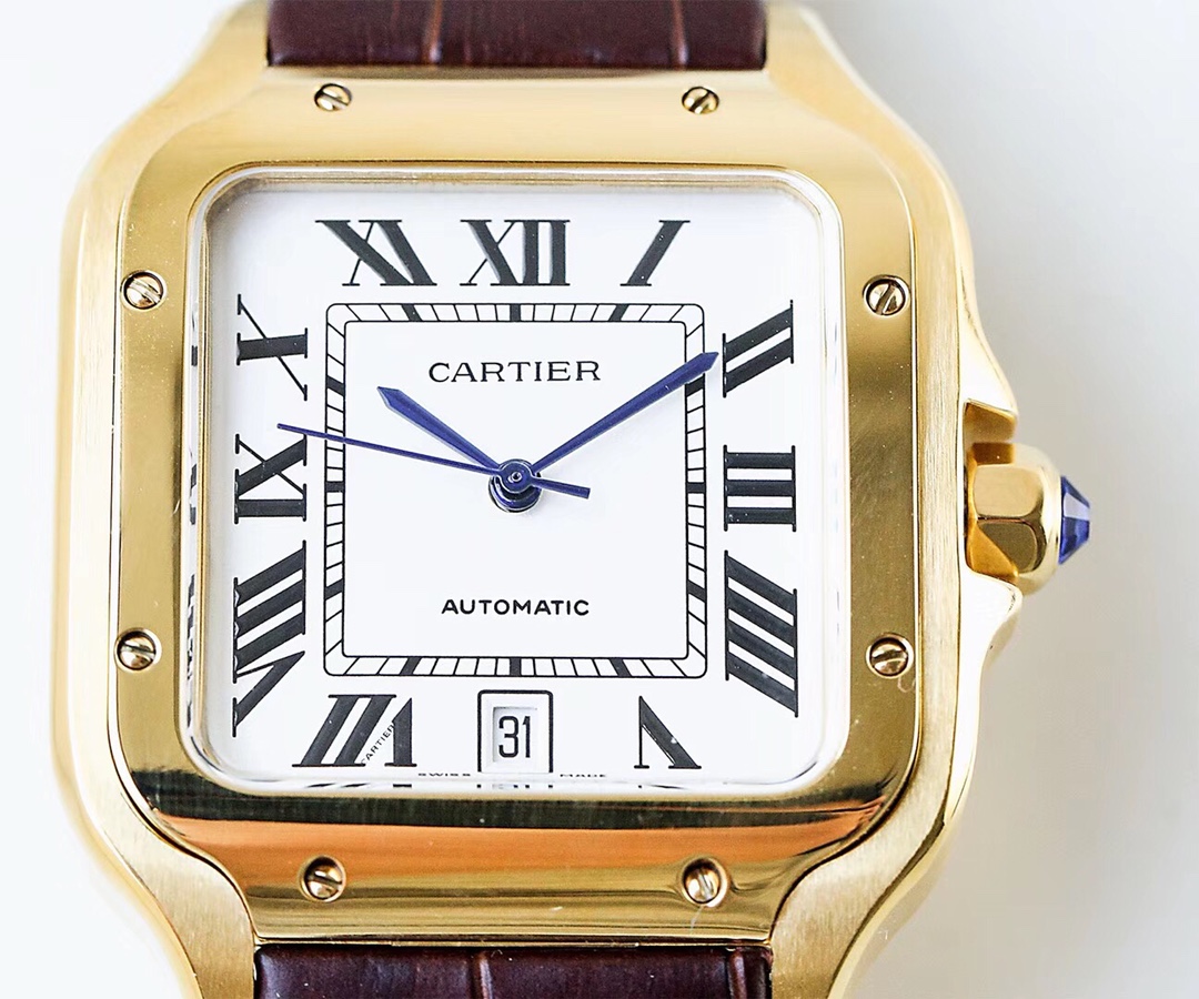 Cartier Santos de Cartier WSSA0009 - 47.5x39.8mm & 41.8x35mm - Steel & Blue Hands