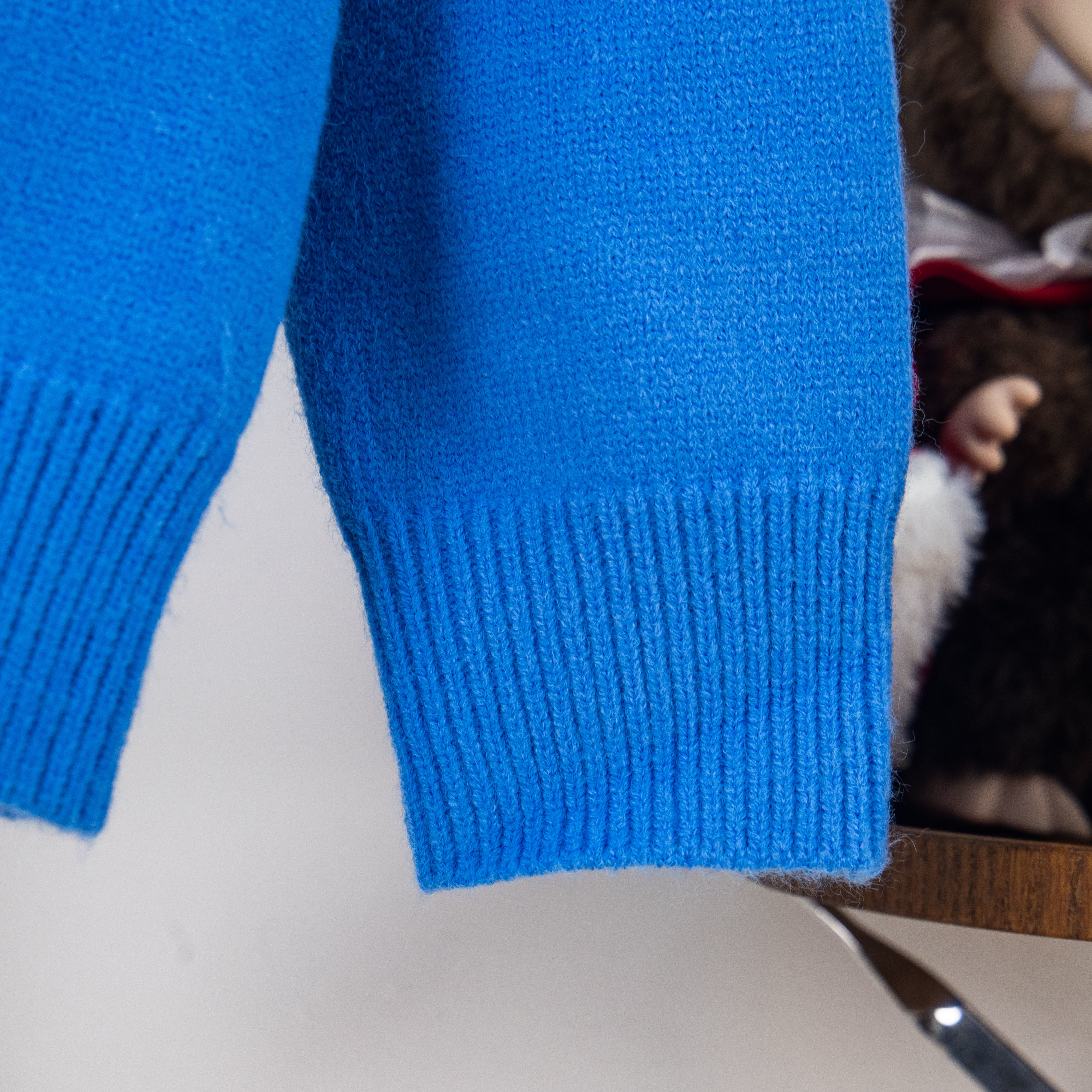 CELINE Triumphal Arch Embroidered Logo Knit Sweater