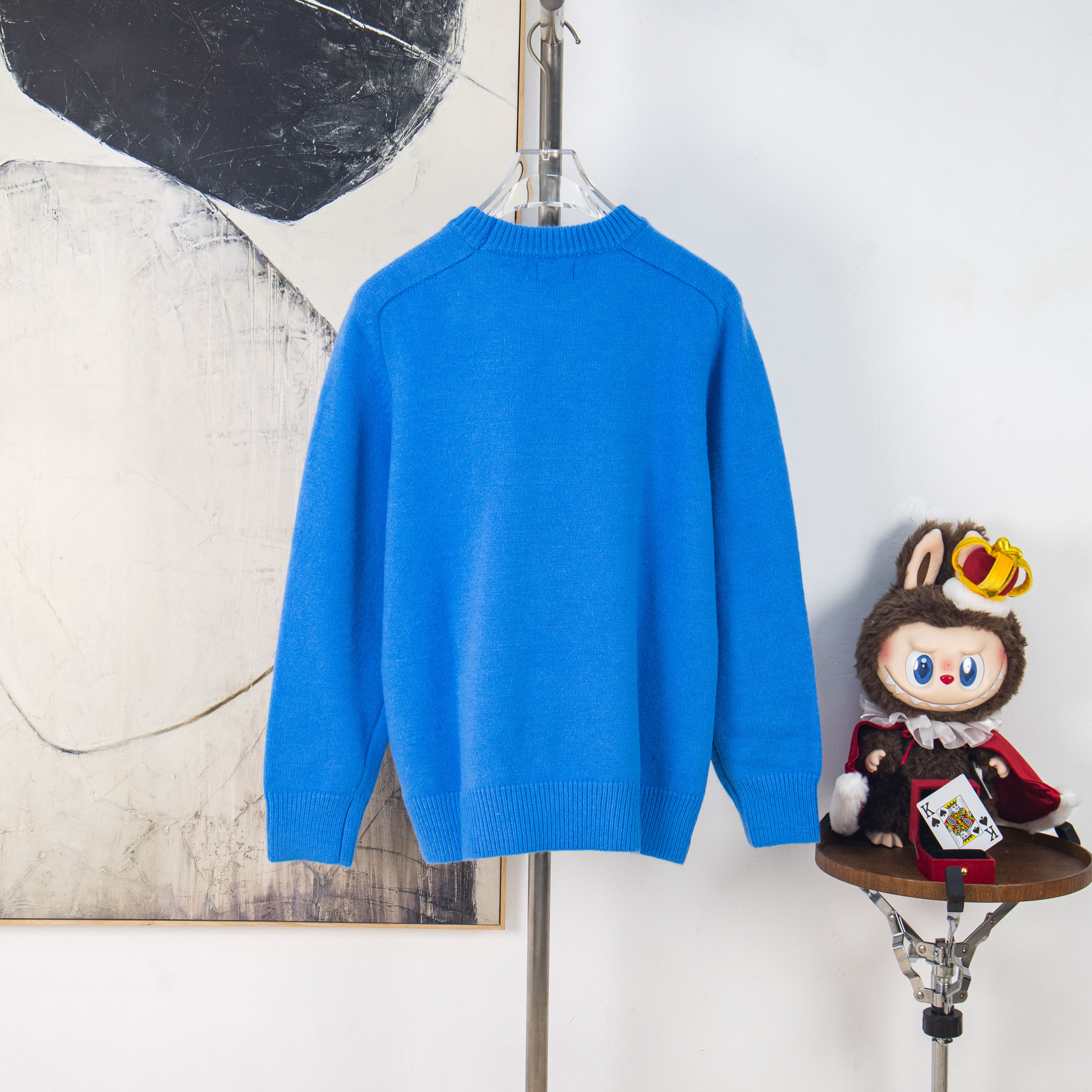 CELINE Triumphal Arch Embroidered Logo Knit Sweater