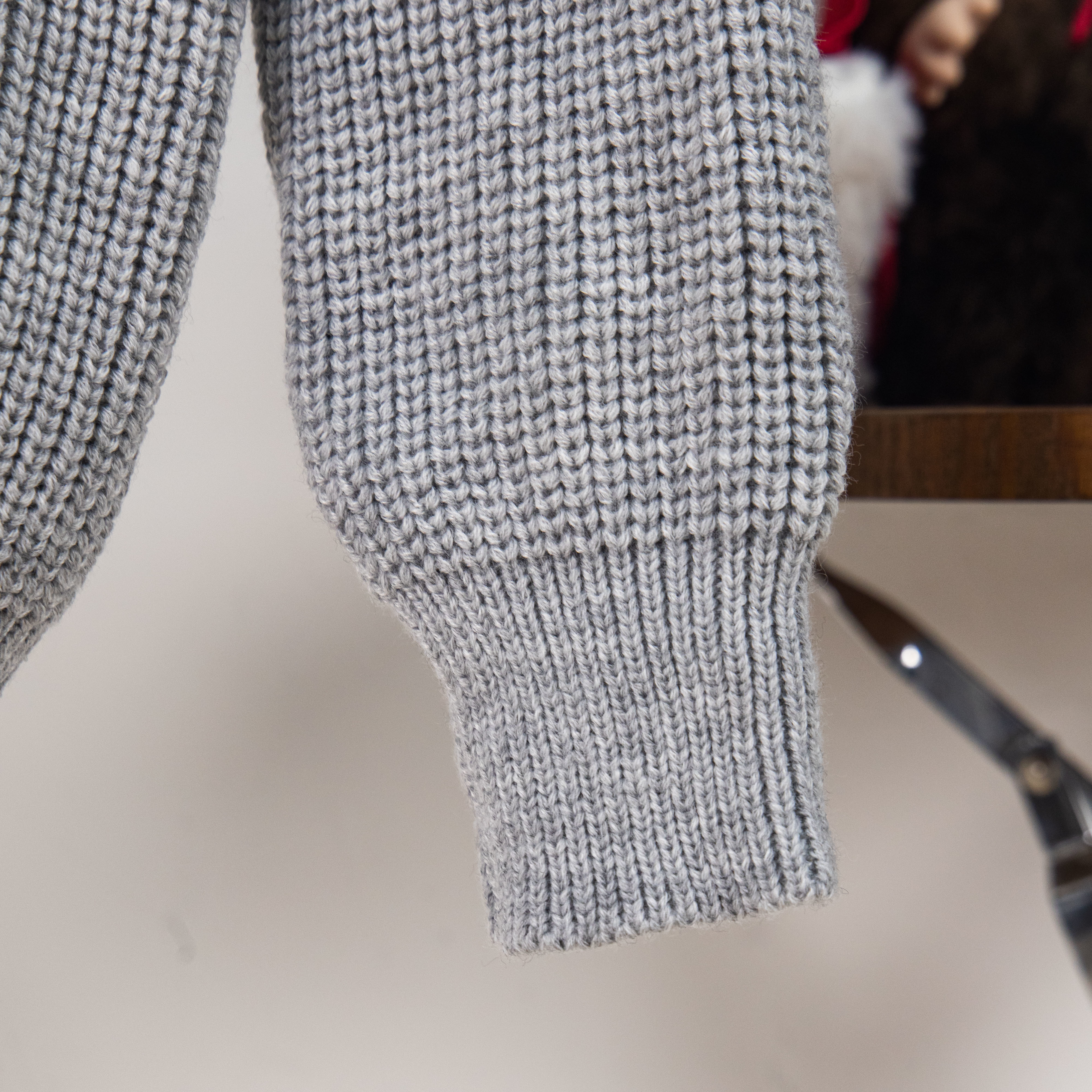 CELINE Embroidered Logo Knit Hoodie