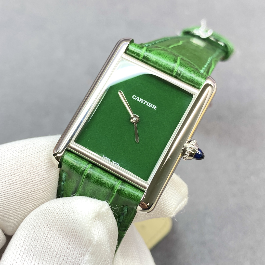 Cartier Tank Must Large Model WSTA0041 - Green Dial