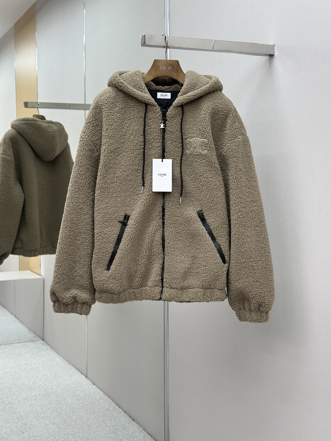 CELINE Patchwork Suede Cotton Jacket