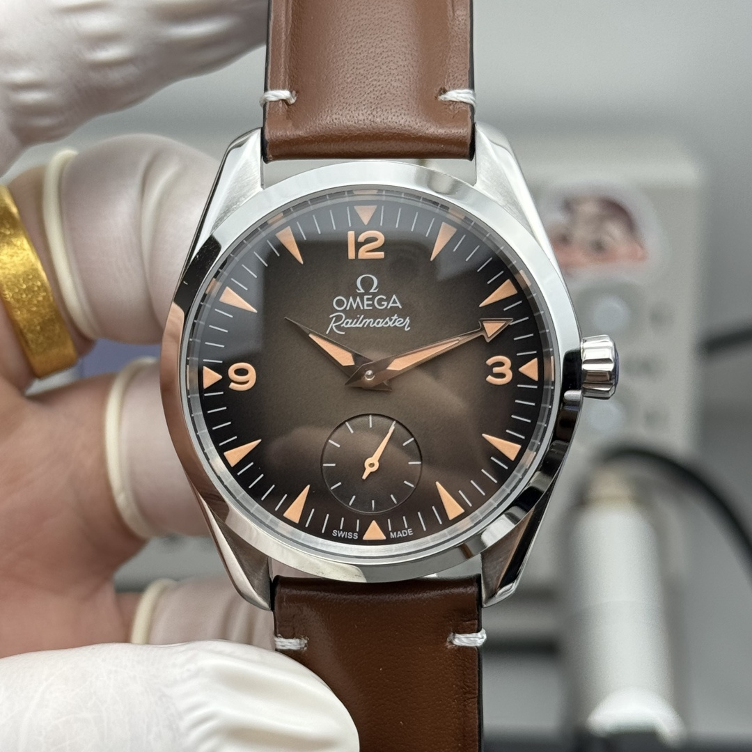 OMEGA The new Omega Seamaster "Railmaster" watch features a small seconds hand.