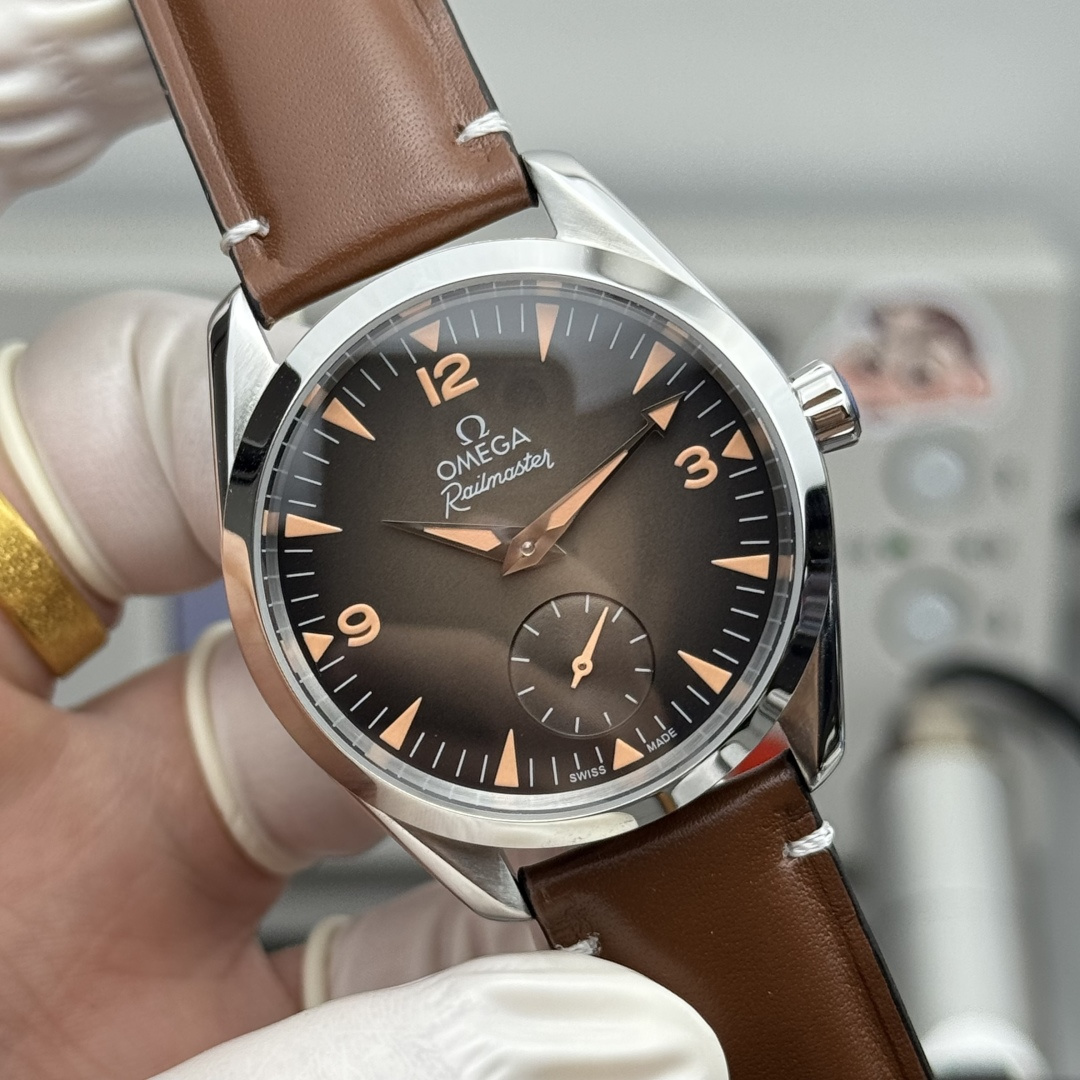 OMEGA The new Omega Seamaster "Railmaster" watch features a small seconds hand.
