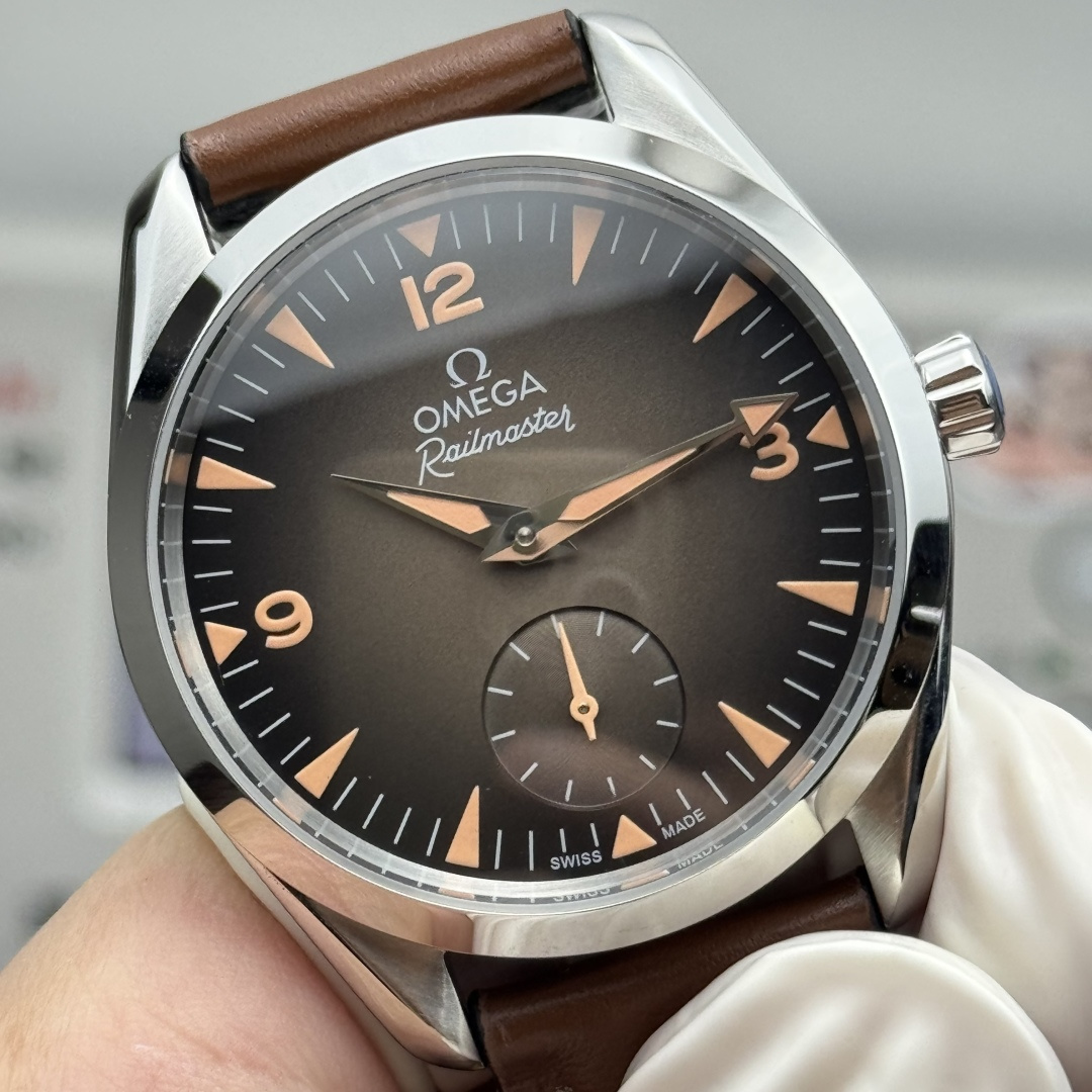 OMEGA The new Omega Seamaster "Railmaster" watch features a small seconds hand.